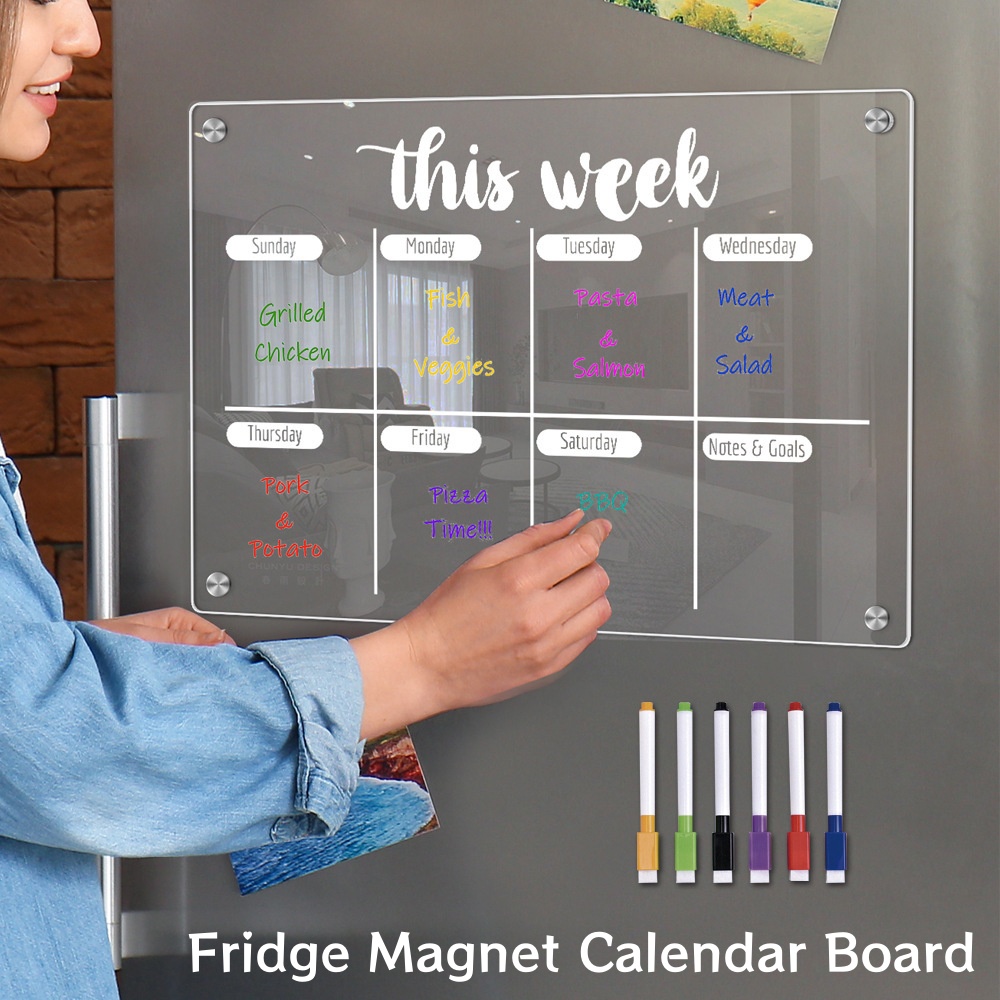 Magnetic Calendar Board - Fridge Magnet Calendar Board Weekly Planner
