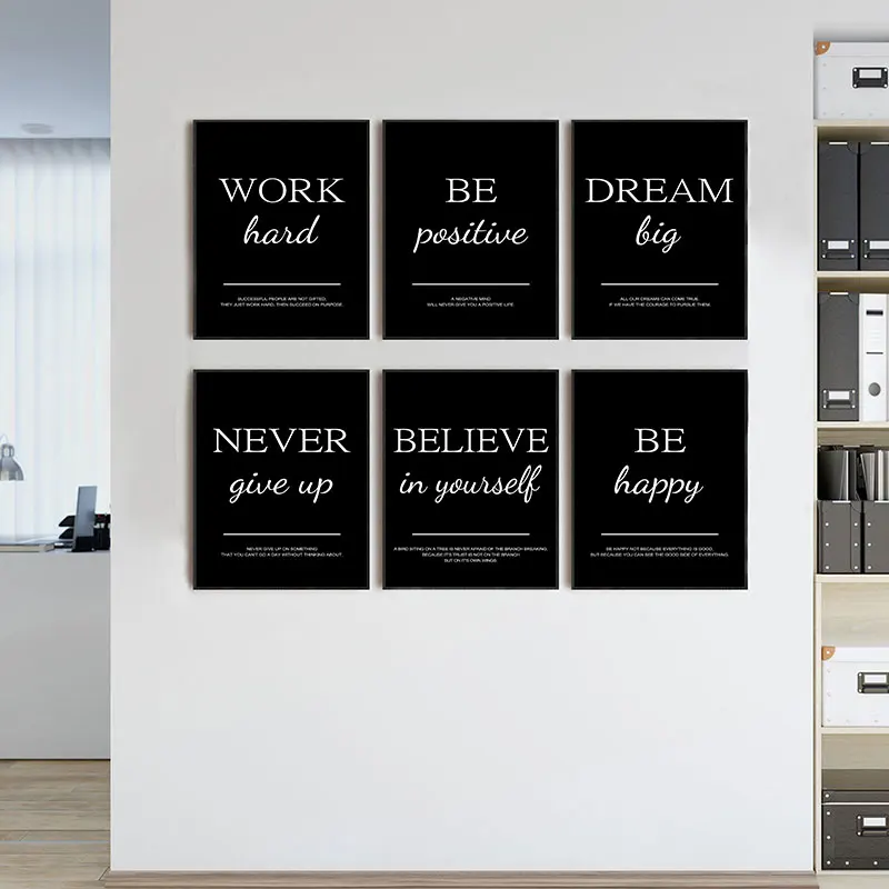 Home Office Quotes - Modern Simple Inspirational Quotes Diamond Art