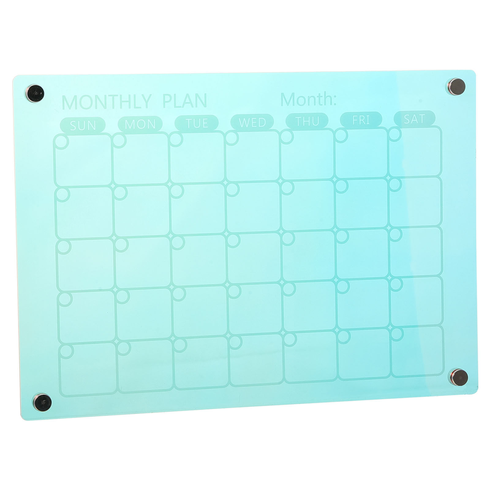 Magnetic Calendar Board - Acrylic Magnetic Dry Erase Monthly Calendar
