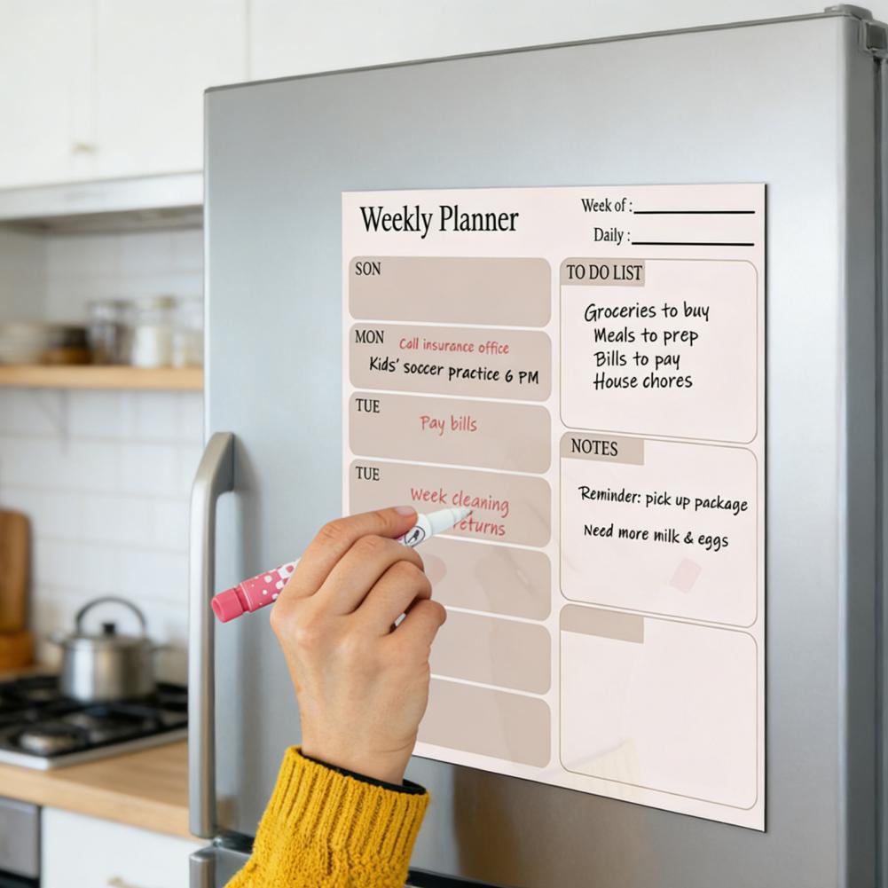 Magnetic Calendar Board - Magnetic Dry Erase Calendar Magnetic Fridge
