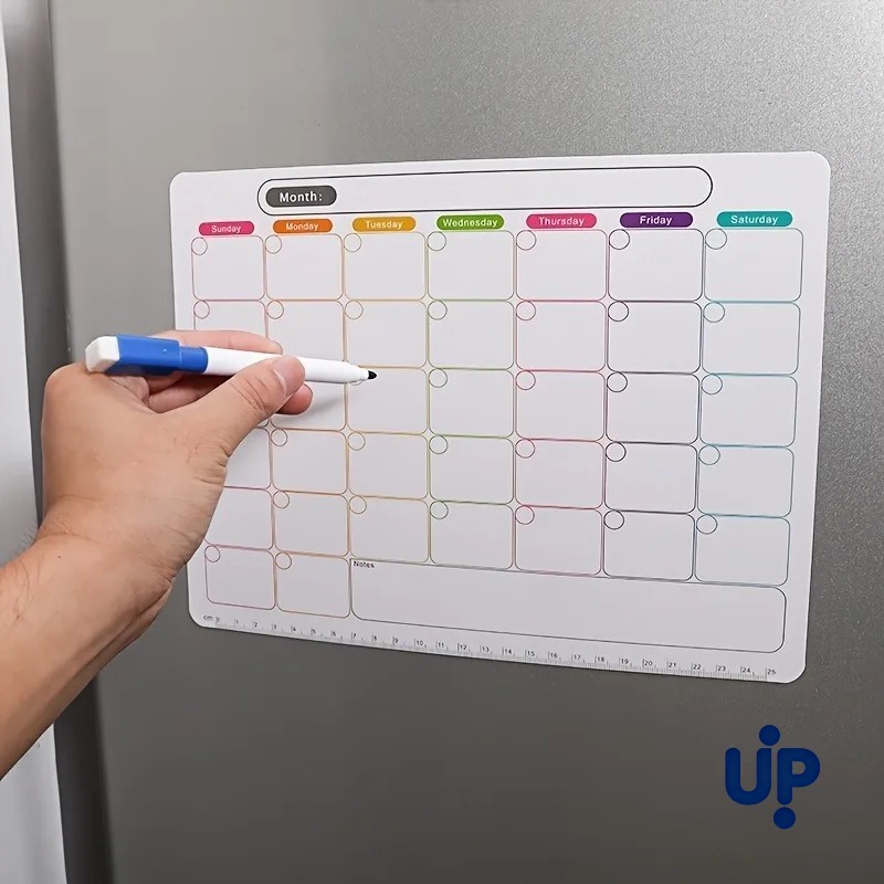 Magnetic Calendar Board - A Refrigerator Magnet ,Monthly And Weekly
