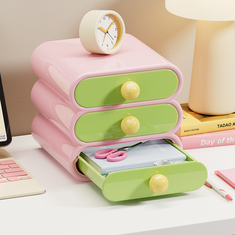 Desk Drawer Small - Uforu Dopamine Desk Organizer, 3-Tier Drawer