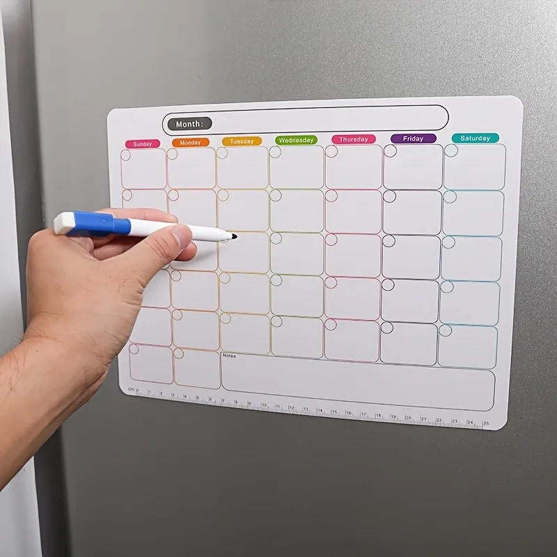Magnetic Calendar Board - A Refrigerator Magnet ,Monthly And Weekly
