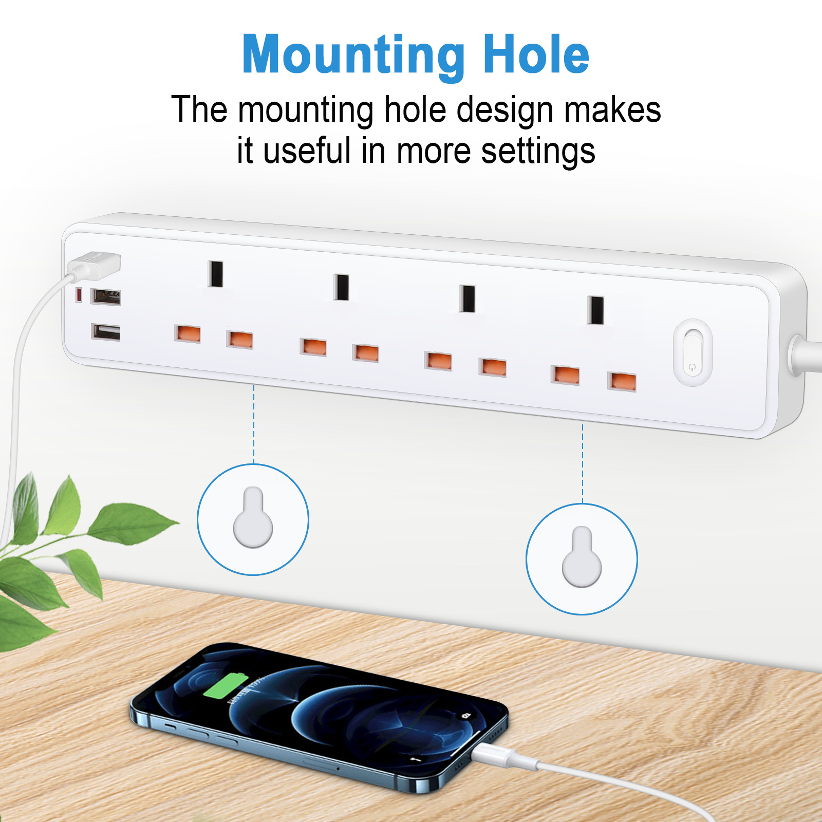 Power Strip Electric Socket UK - огляд і ціна Power Strip Desk