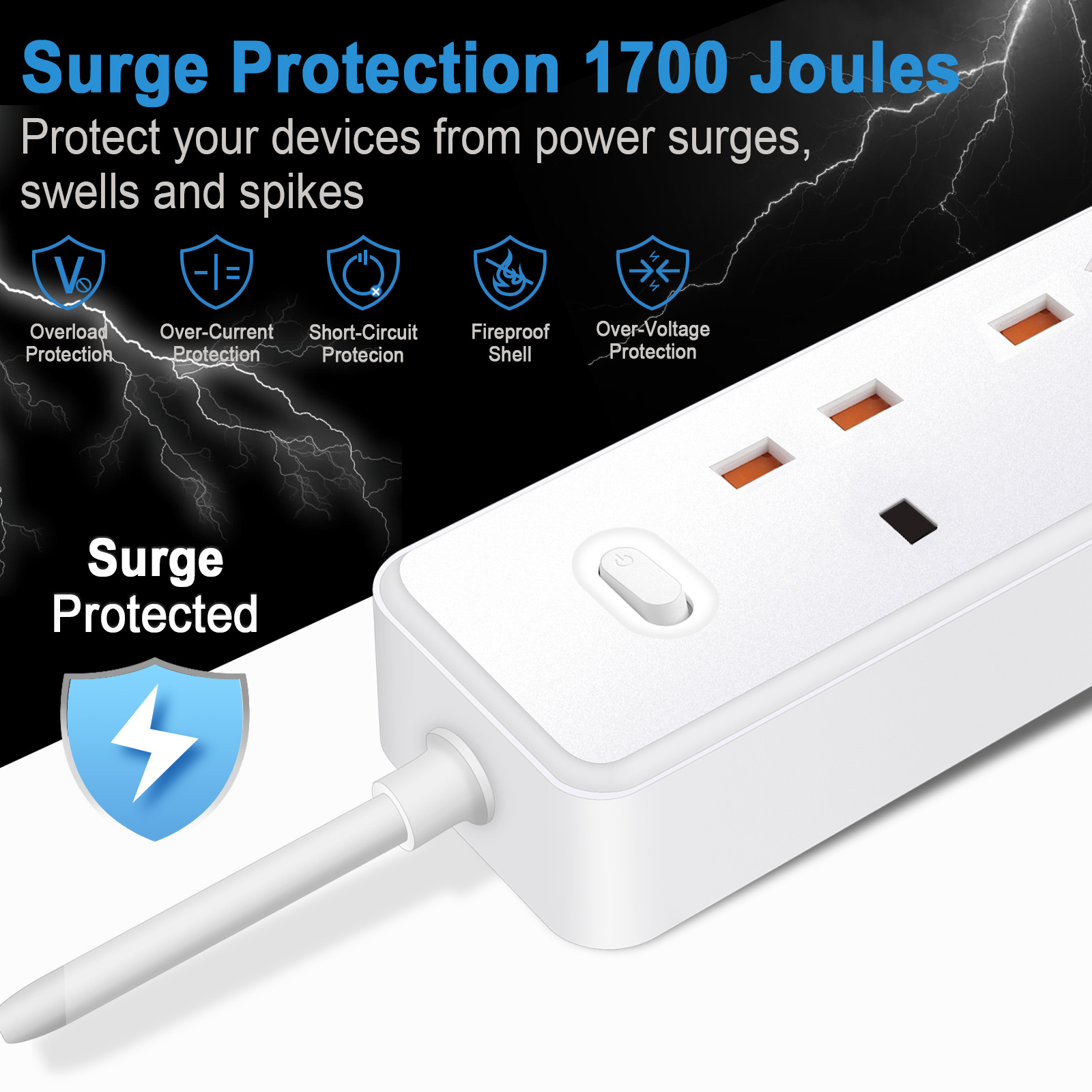 Power Strip Electric Socket UK - огляд і ціна Power Strip Desk