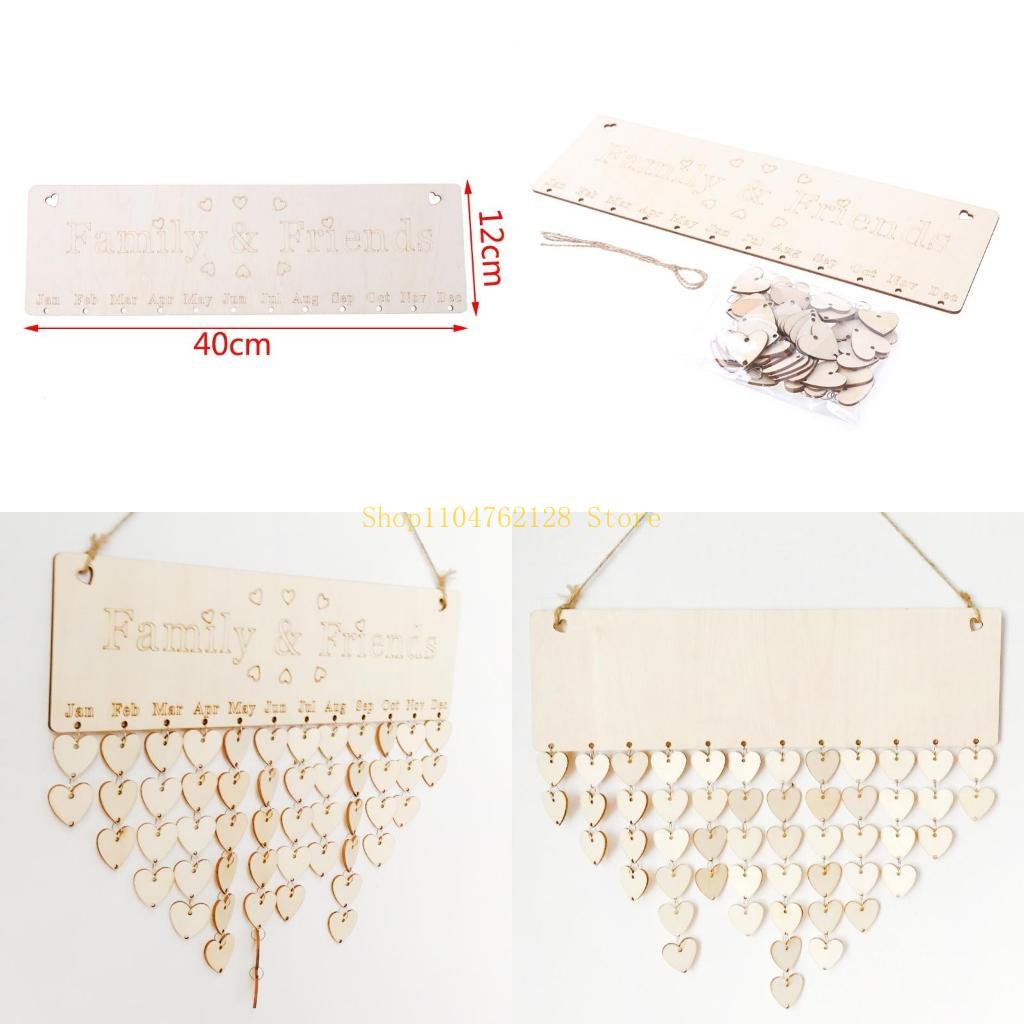 Wooden Calendar Birthday Remin - огляд і ціна Magnetic Calendar Board