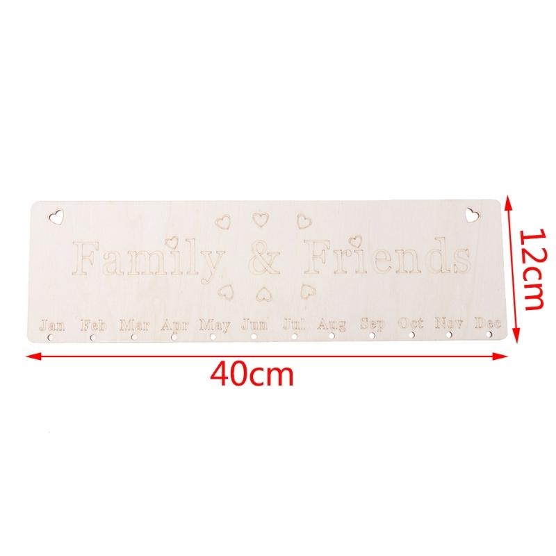 Wooden Calendar Birthday Remin - огляд і ціна Magnetic Calendar Board