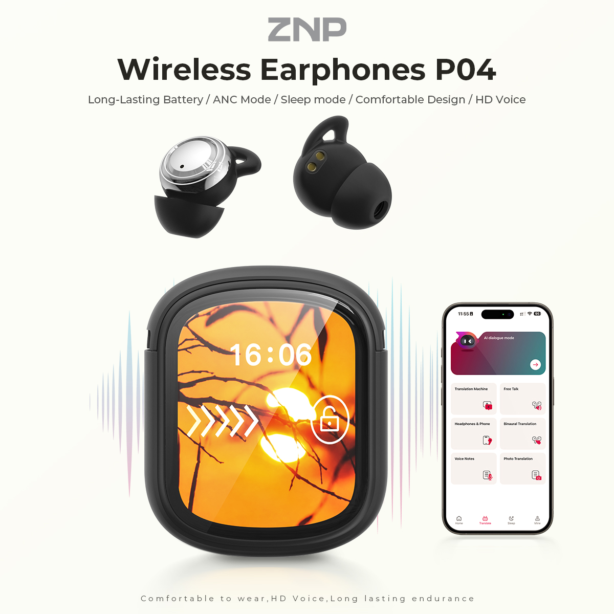 ZNP P04 Sleeping Aid Earbuds A - огляд і ціна Noise Canceling Headphones