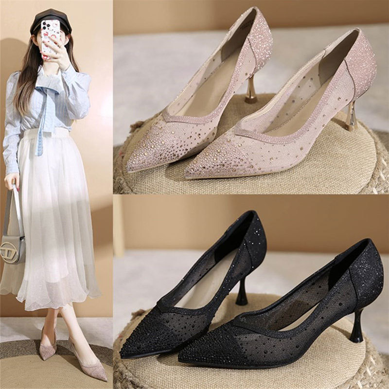 Slip-On High Heel Sandals - Cr - огляд і ціна Home Office Size