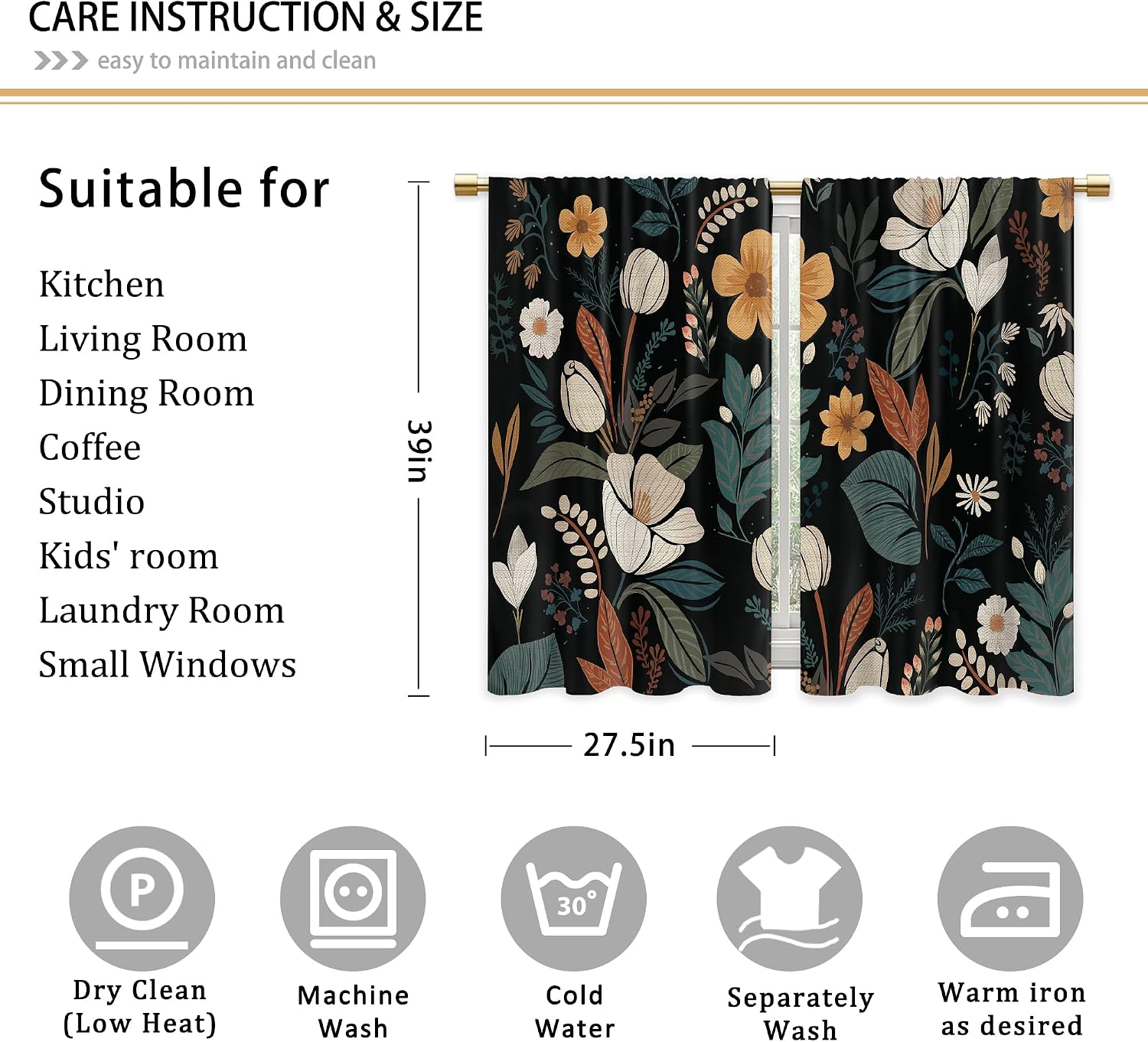 Luxurious Floral Botanical Cur - огляд і ціна Home Office Background