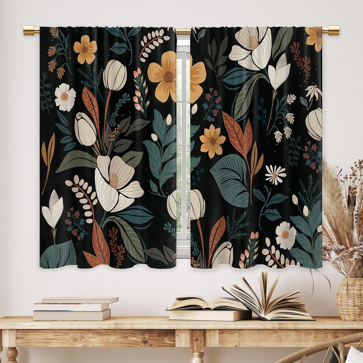 Luxurious Floral Botanical Cur - огляд і ціна Home Office Background