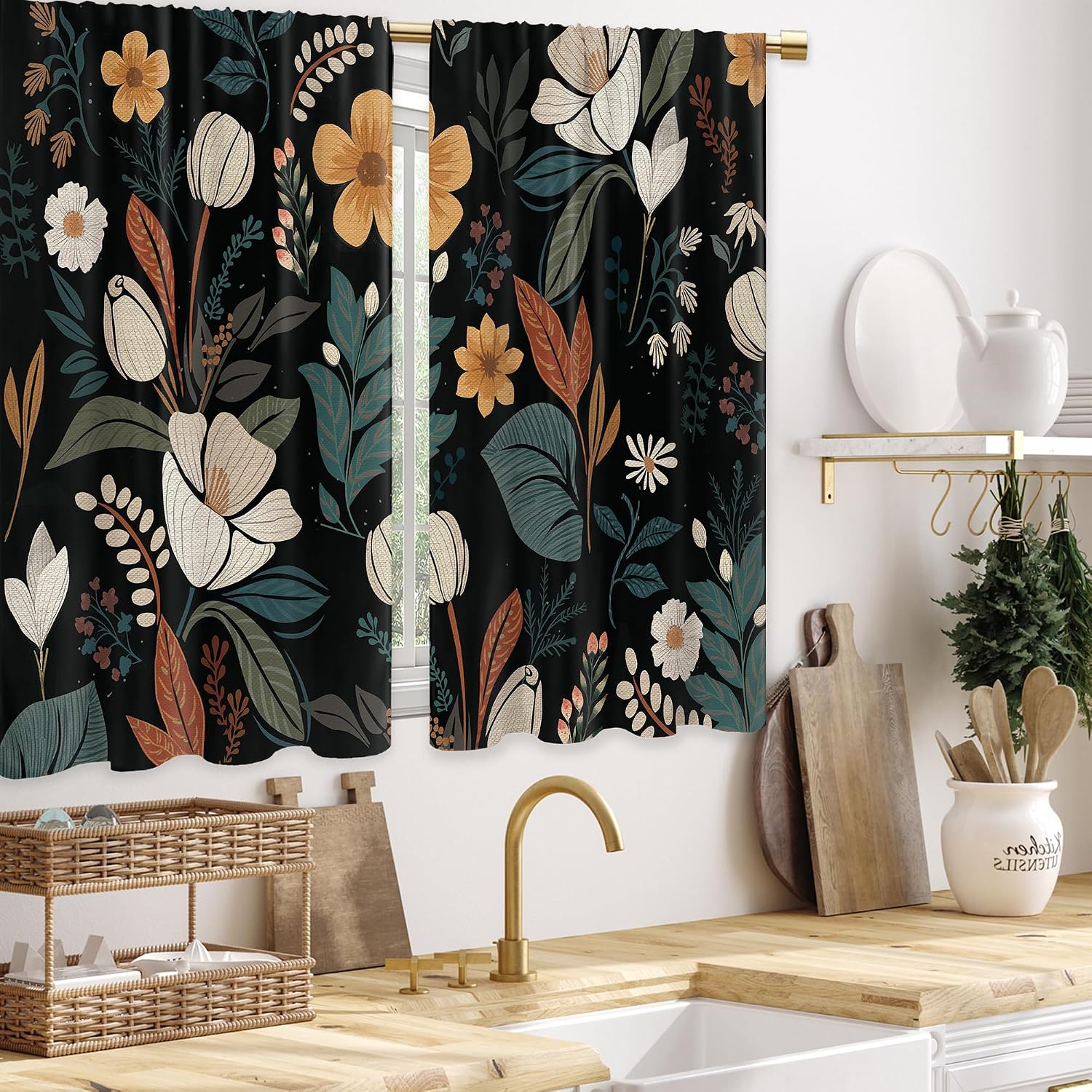 Luxurious Floral Botanical Cur - огляд і ціна Home Office Background