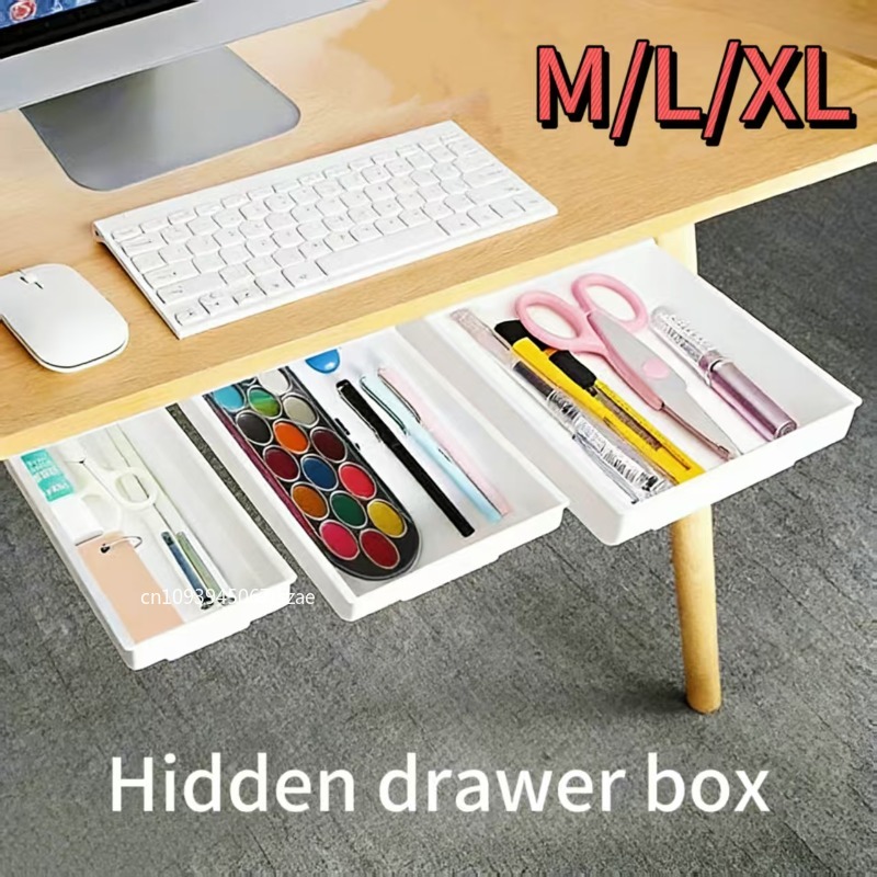 1pc White SelfAdhesive Storage - огляд і ціна Desk Drawer Small