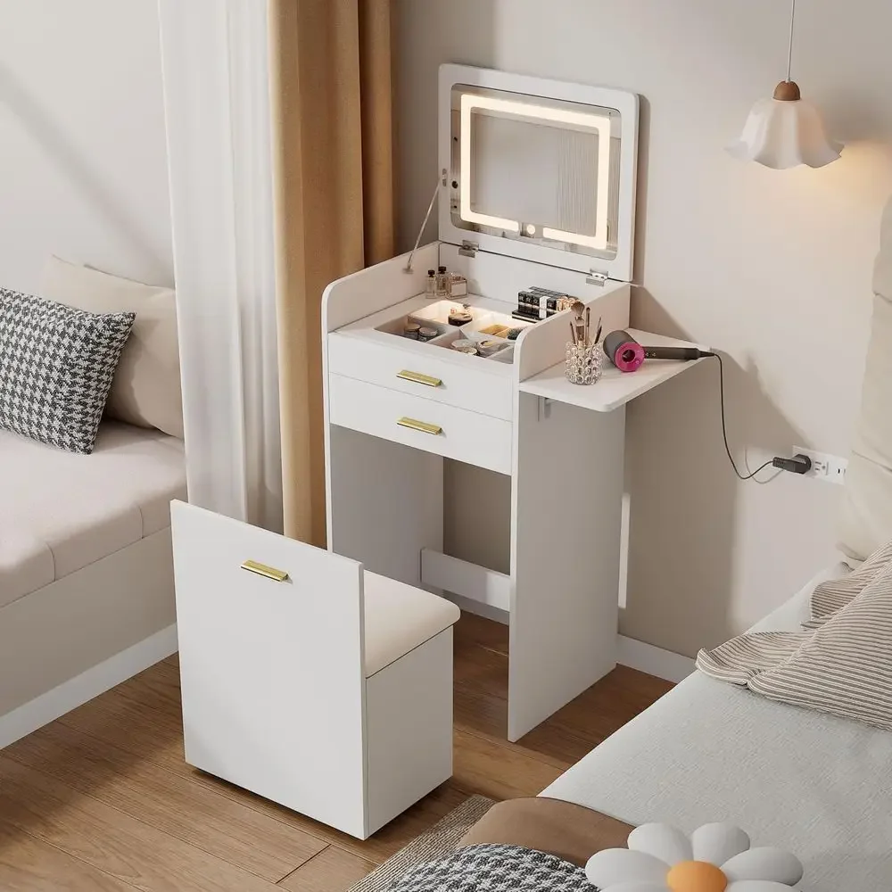 Compact Vanity Desk with Lip T - огляд і ціна Desk Drawer Small
