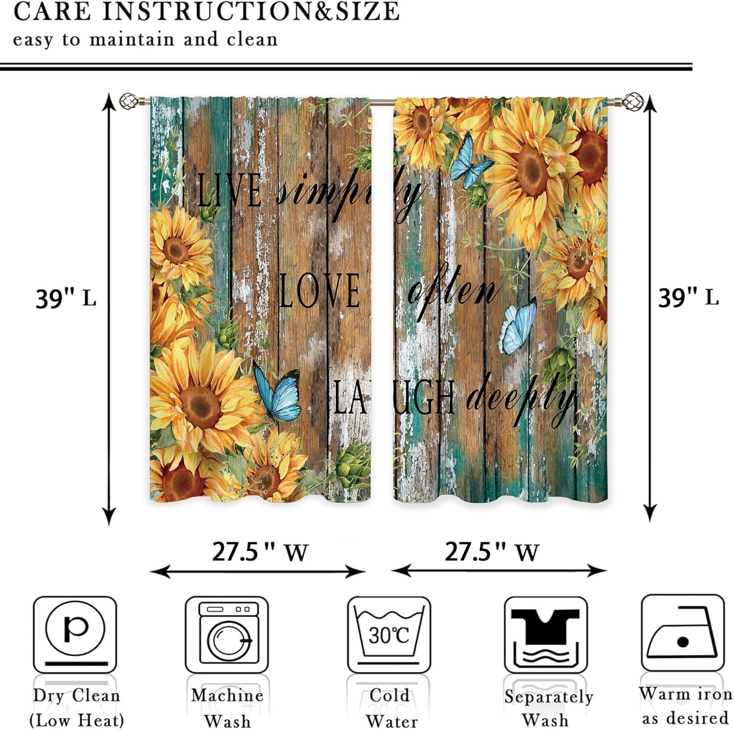 Rustic Sunflower Wood Curtains - огляд і ціна Home Office Quotes