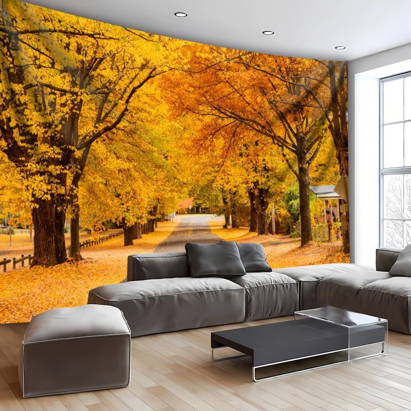 Autumn Grove Road Landscape Ba - огляд і ціна Home Office Background