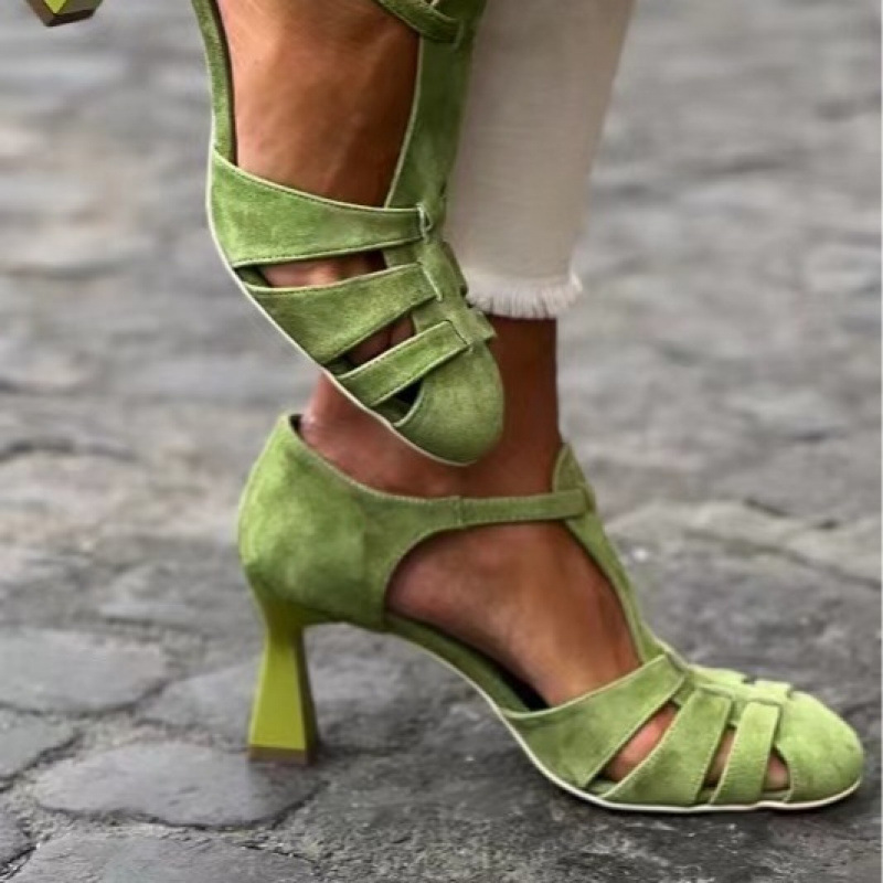 Women's Green Suede Kitten Hee - огляд і ціна Home Office Size