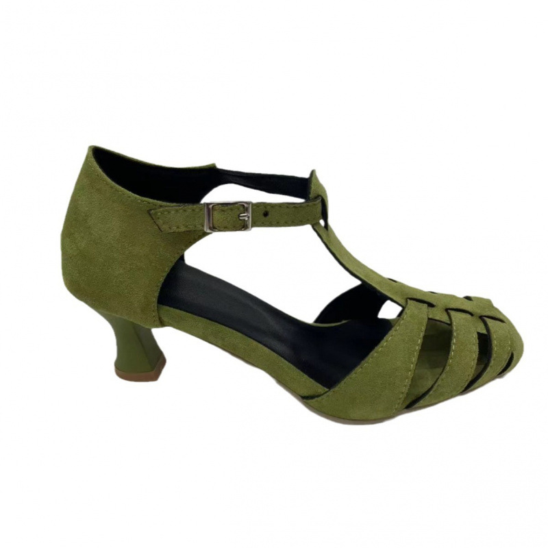Women's Green Suede Kitten Hee - огляд і ціна Home Office Size