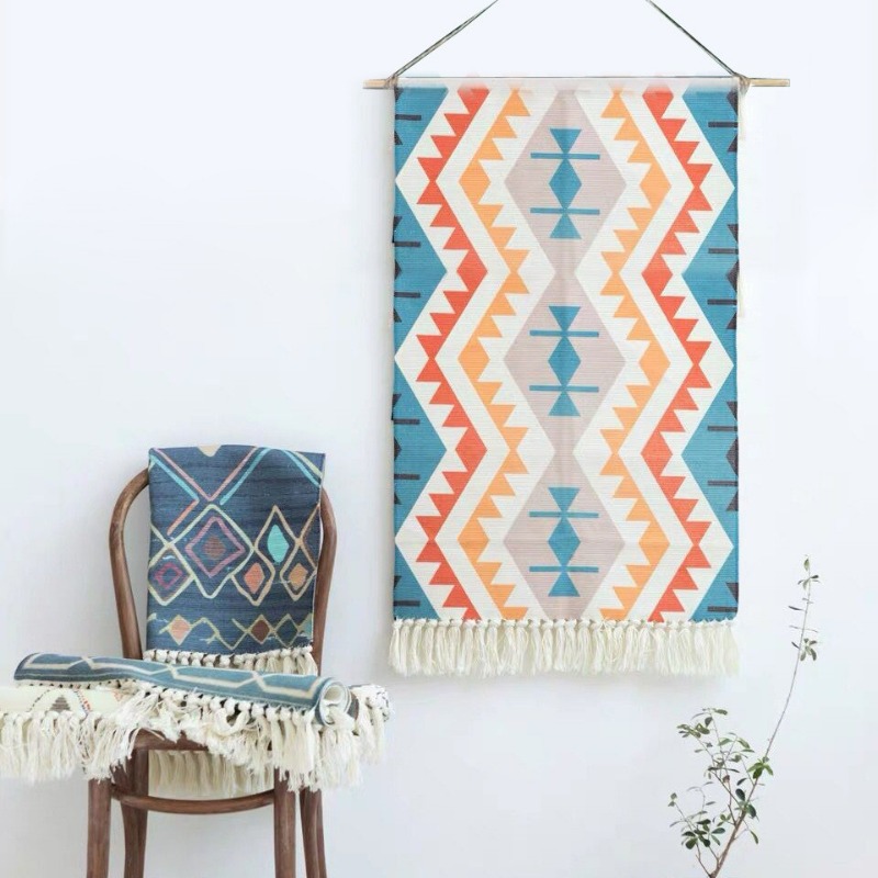 Bohemian Macrame Woven Wall Ha - огляд і ціна Home Office Background