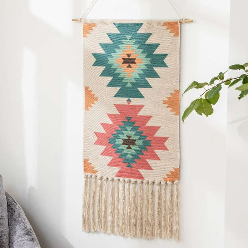 Bohemian Macrame Woven Wall Ha - огляд і ціна Home Office Background