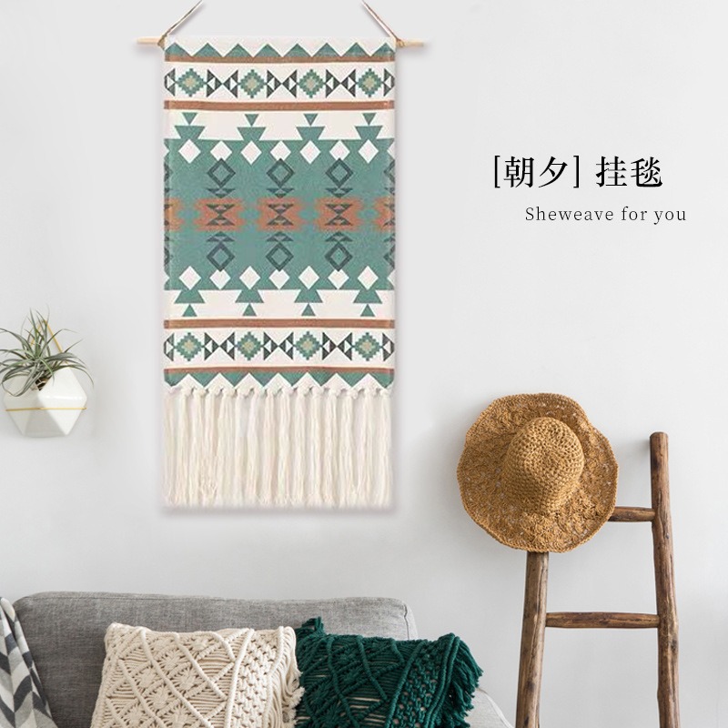 Bohemian Macrame Woven Wall Ha - огляд і ціна Home Office Background