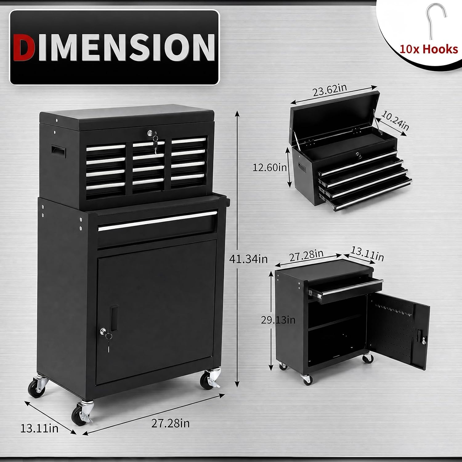 5 Drawer Rolling Tool Cabinet  - огляд і ціна Rolling File Cart
