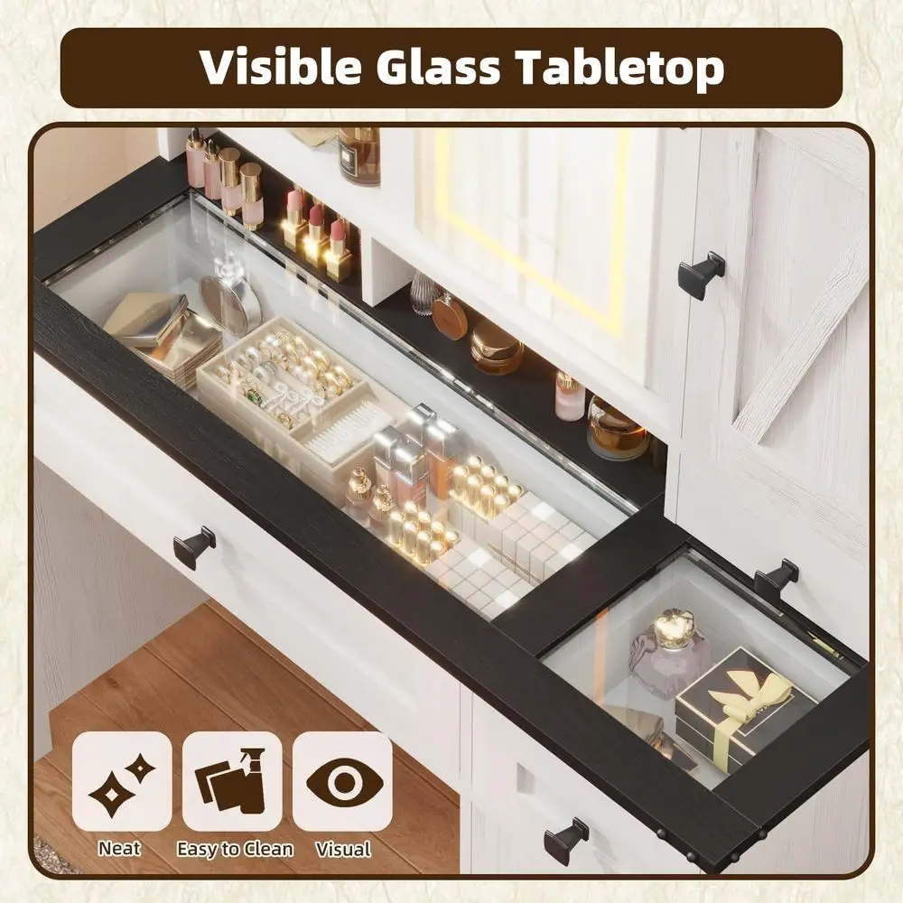 42 Lighted Makeup Vanity Desk  - огляд і ціна Power Strip Desk