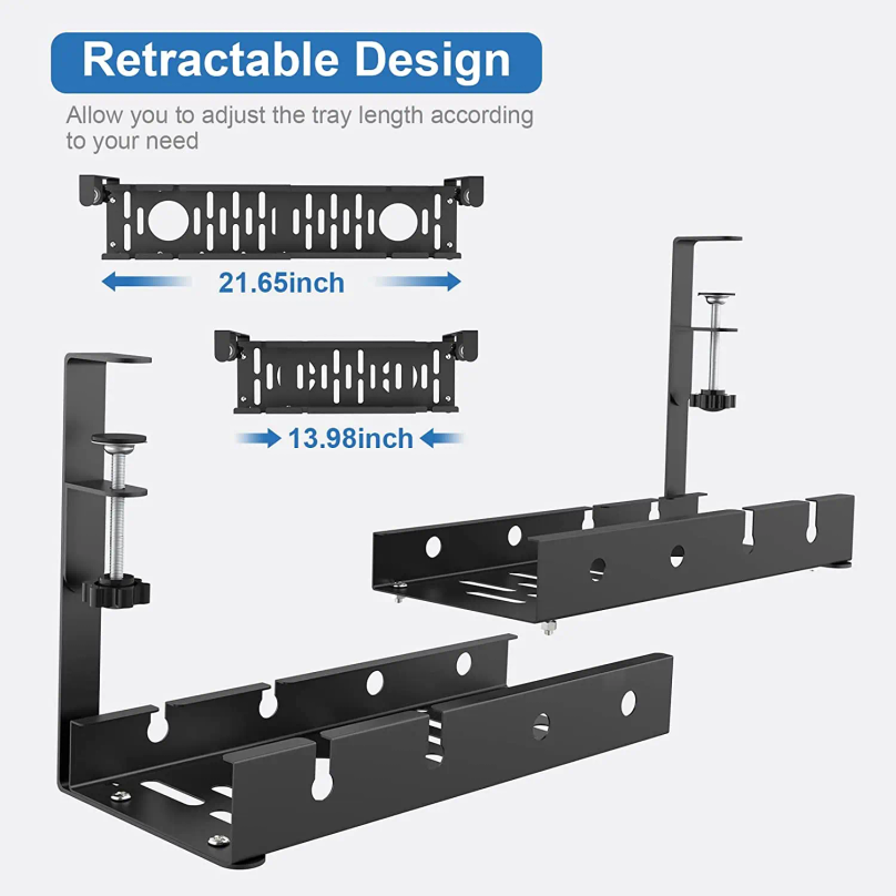 No Drilling Extendable Under D - огляд і ціна Power Strip Desk