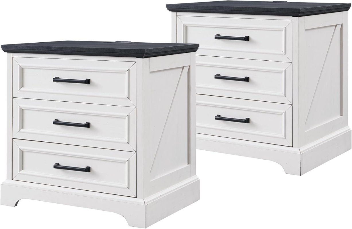ACCOHOHO Farmhouse Nightstands - огляд і ціна Desk Drawer Small