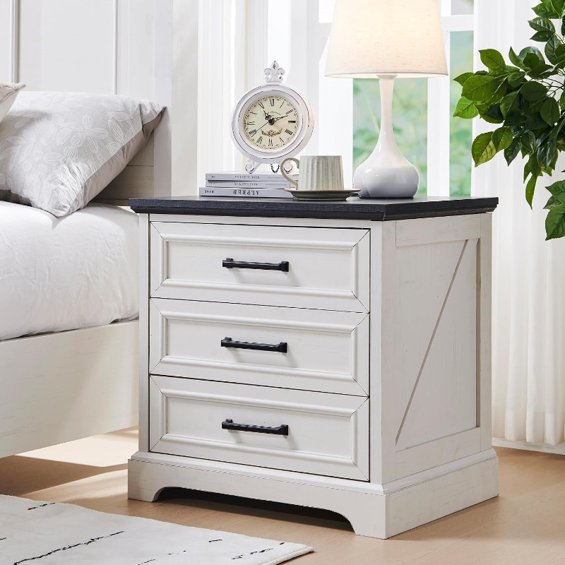 ACCOHOHO Farmhouse Nightstands - огляд і ціна Desk Drawer Small