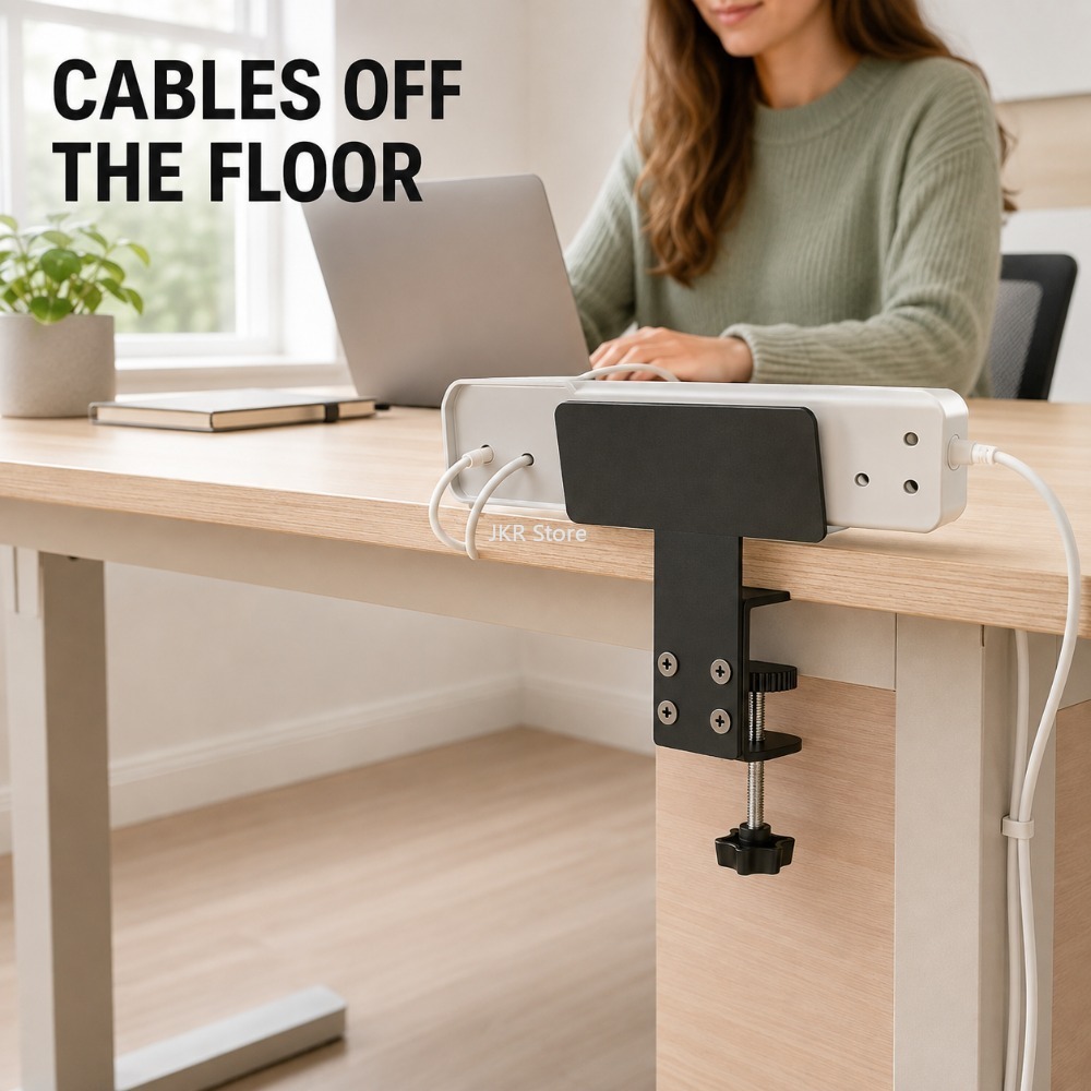 Under Desk Cable Organizer Tra - огляд і ціна Power Strip Desk