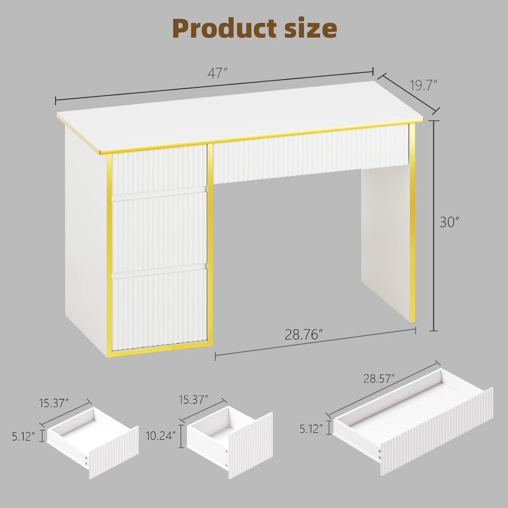 4 EVER WINNER White Desk with  - огляд і ціна Desk Drawer Small