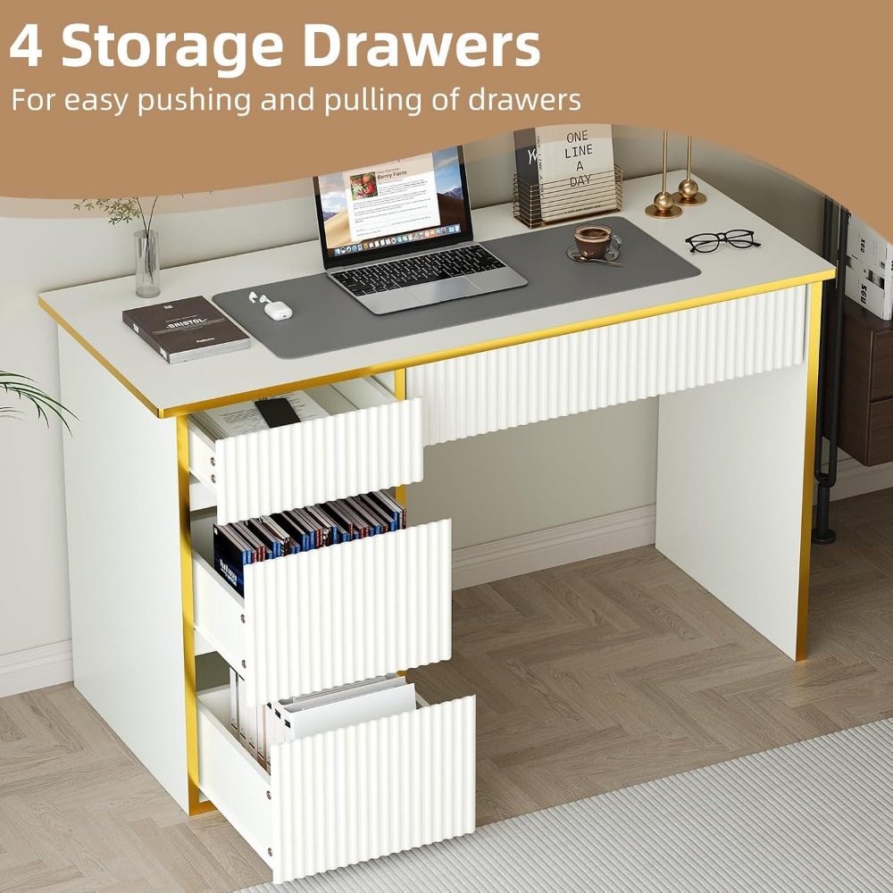 4 EVER WINNER White Desk with  - огляд і ціна Desk Drawer Small