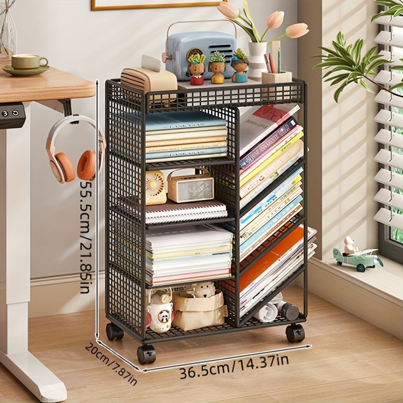 Rolling Book Cart -  Metal Mob - огляд і ціна Home Office Library