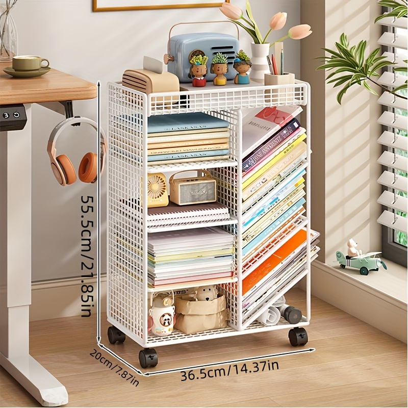Rolling Book Cart -  Metal Mob - огляд і ціна Home Office Library