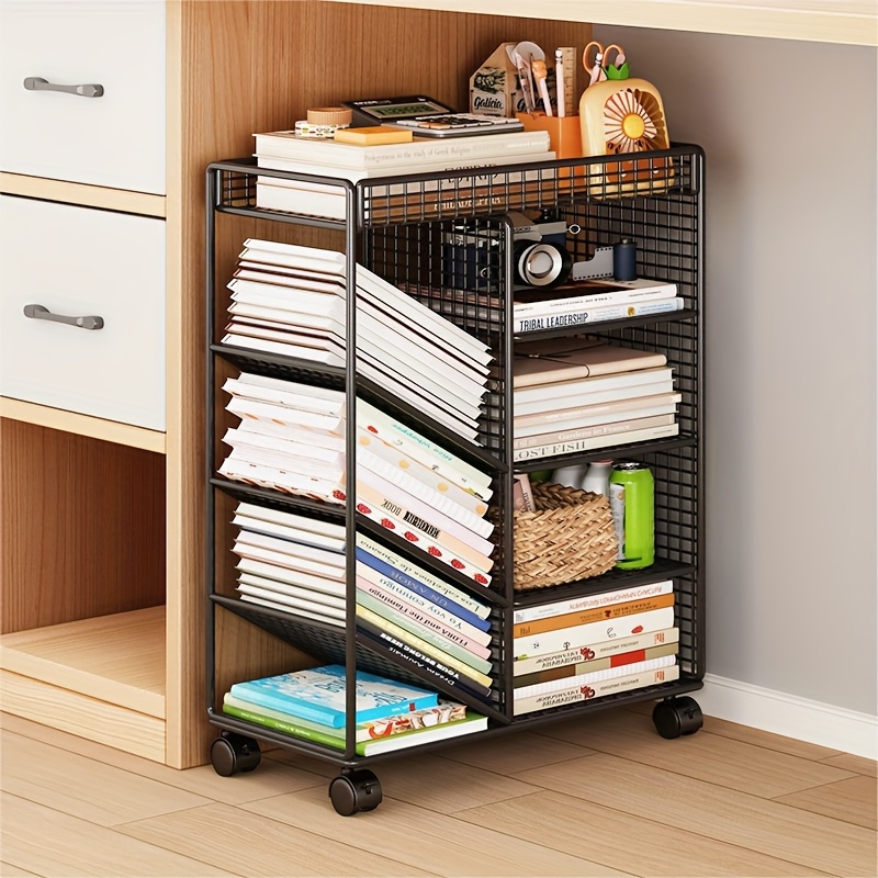 Rolling Book Cart -  Metal Mob - огляд і ціна Home Office Library