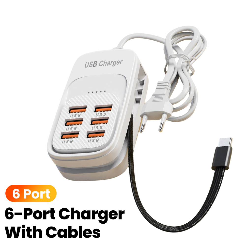 6 Port USB Fast Charger Power  - огляд і ціна Power Strip Desk