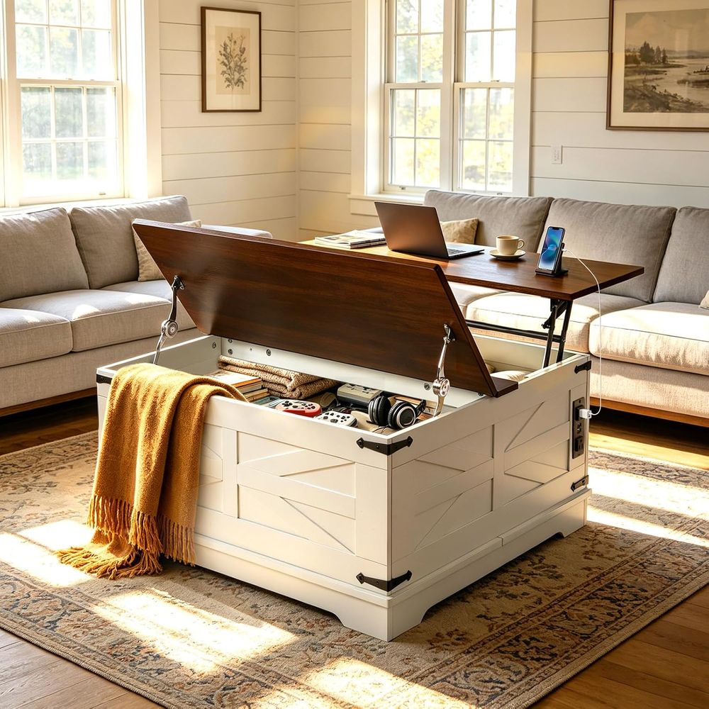 Modern 31.5 LED Coffee Table w - огляд і ціна Power Strip Desk